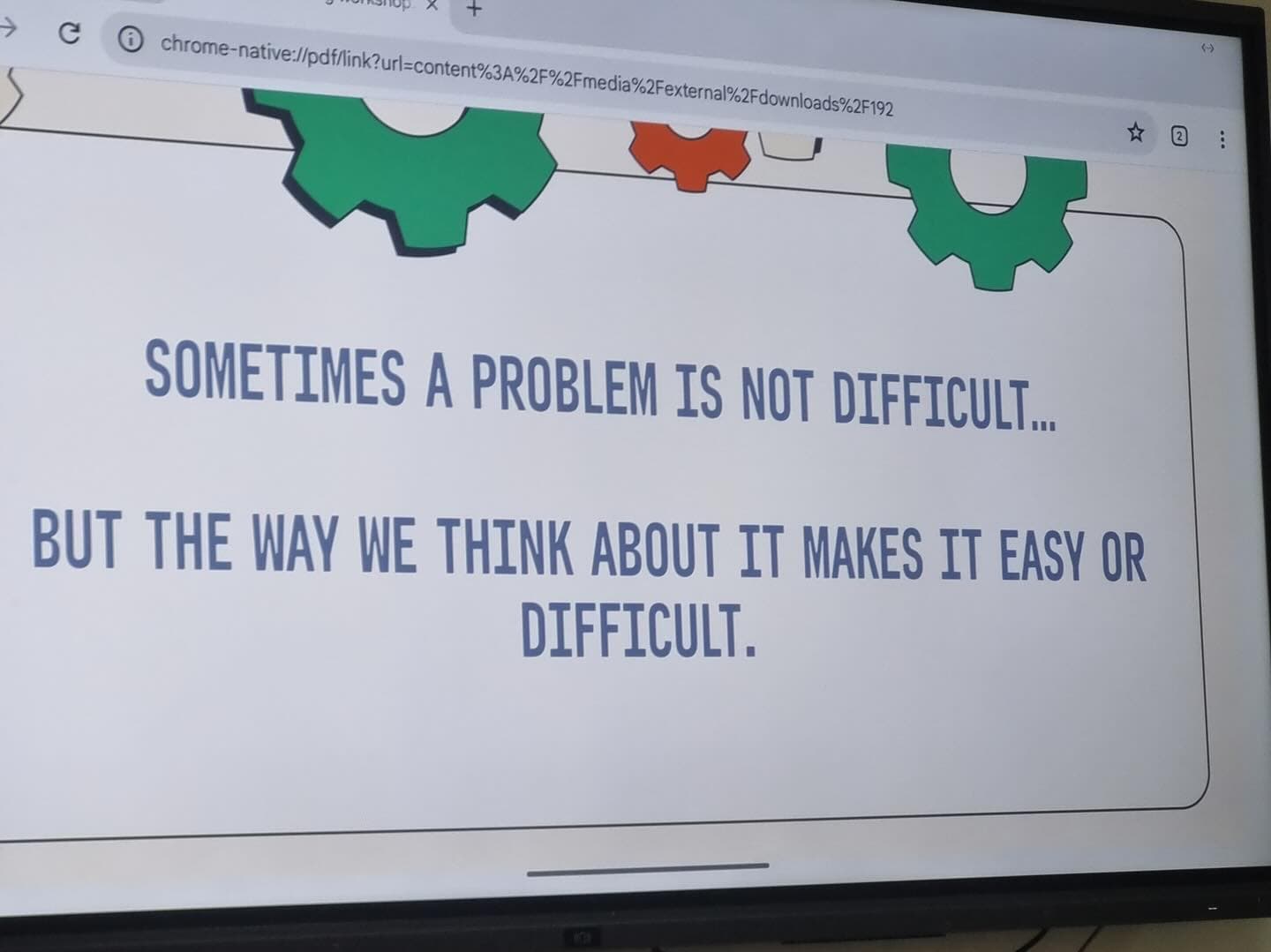 Workshop slide about how different approaches affect problem solving