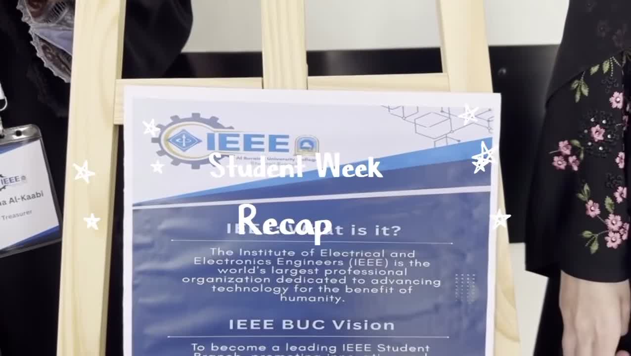 IEEE BUC Student Week stand and student project demonstrations